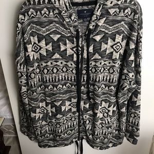American Eagle Aztec Design hooded jacket